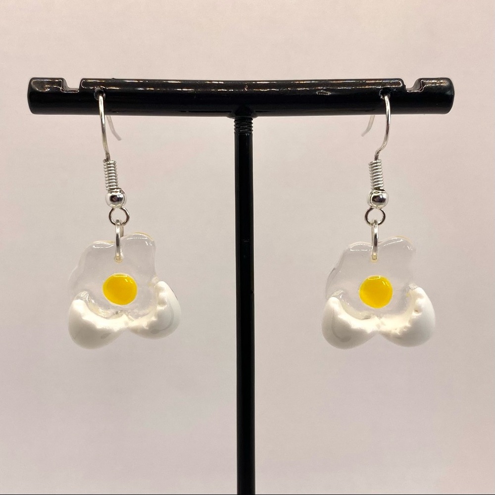 cracked egg earrings